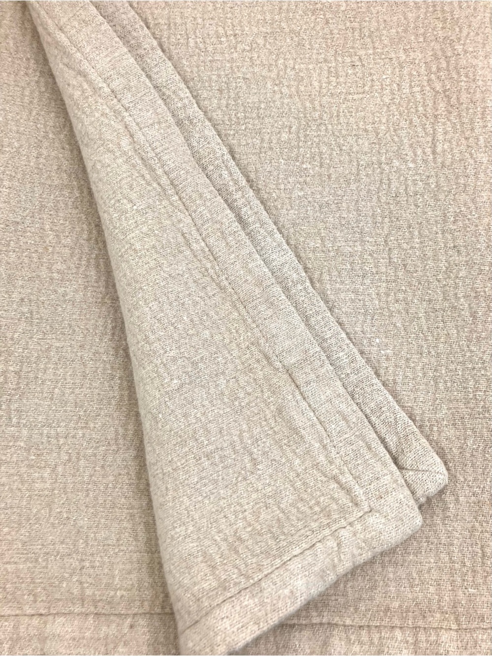 Docofil White Made in Portugal Natural 100% Cotton Blanket Full Sz